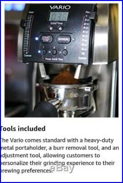 NEW Baratza Vario 886 Flat Burr Coffee Grinder with metal Porta Holder