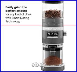 NEW? KitchenAid Burr Coffee Grinder KCG8433 Matte Charcoal Grey, 10 Oz NEW? KitchenAid Burr Coffee Grinder KCG8433 Matte Charcoal Grey, 10 Oz