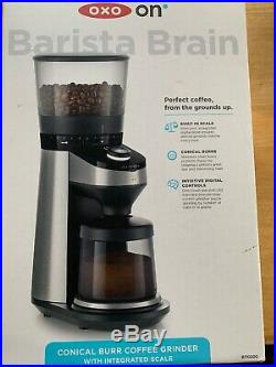 NEW OXO ON BREW Conical Burr Coffee Grinder with Built-In Scale 8710200