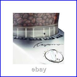 New CAPRESSO Metal Die-Cast Housing Conical Burr Coffee Grinder Commercial Grade