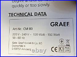 New GRAEF. Coffee Grinder KAFFEEMUHLE Mod. CM 800EU Not for USA 220v Euro Plug
