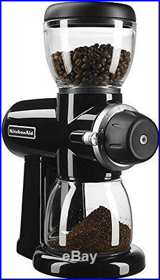 New KitchenAid KCG0702OB Burr Coffee Grinder stainless steel burr Onyx Black