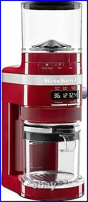 New KitchenAid KCG8433ER Burr Coffee Grinder, 10 oz, Empire Red