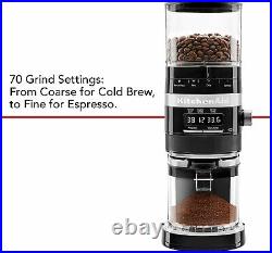 New KitchenAid KCG8433OB Burr Coffee Grinder, 10 oz, Onyx Black