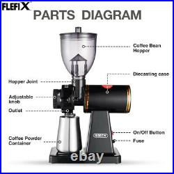 New USA Commercial Electric Coffee Bean Grind Blender Grinder Espresso Mill Burr