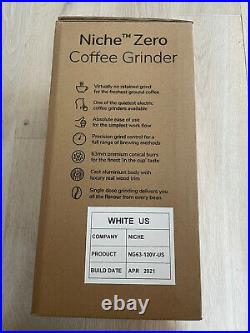 Niche Zero Coffee Grinder US Version 110v White