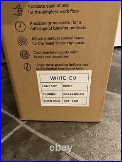Niche Zero White Coffee Espresso Grinder EU Plug Brand New Oct 20 Build