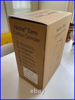 Niche Zero in White Coffee Espresso Conical Burr Grinder US Model Pure 120V AC