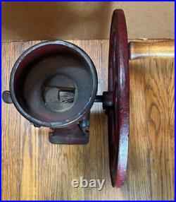 No. 1-1/2 antique coffee grinder burr grain mill 12 wheel cast iron GM 22