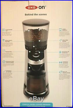 OXOOn Barista Brain Conical Burr Coffee Grinder with Integrated Scale NEW