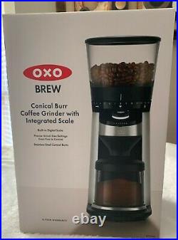 OXO BREW Conical Burr Coffee Grinder with Integrated Scale Brand New