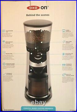 OXO On Barista Brain Conical Burr Coffee Grinder with Integrated Scale NEW