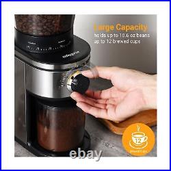 Ollygrin Coffee Grinder Electric Burr Mill, Conical Burr Espresso Coffee Grin