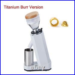 Portable Electric Coffee Grinder Titanium Burr 40mm Metal Hopper Tools 110V 220V