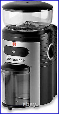 Professional Conical Burr Coffee Grinder 8.5-Oz. Black/Silver