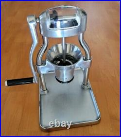 ROK Coffee Grinder Original Polished Aluminum with Cup and New Sticky Base
