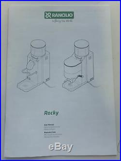 Rancilio Rocky Classic 50mm Flat Steel Burr Doserless Espresso Grinder USED