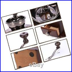 ReaLegend Wooden Manual Coffee Grinder Vintage Style Hand Coffee Mill Burr Co