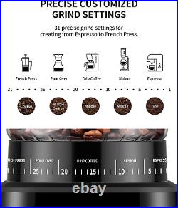 SHARDOR Coffee Grinder with Precision Electronic Timer, Conical Burr Electric 31