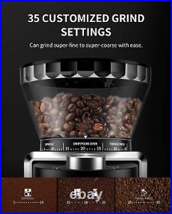 SHARDOR Conical Burr Coffee Grinder 2.0, Electric Adjustable Burr Mill with 35 P