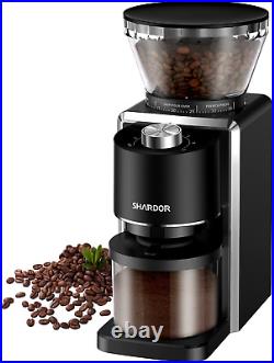 SHARDOR Conical Burr Coffee Grinder 2.0, Electric Adjustable Burr Mill with 35 P