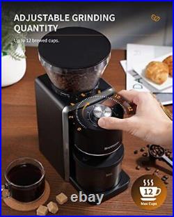 SHARDOR Conical Burr Coffee Grinder Electric Adjustable Burr Mill with 35 Pre