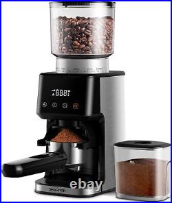 SHARDOR Conical Burr Coffee Grinder Electric for Espresso with Silver