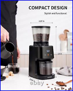 SHARDOR Conical Burr Coffee Grinder with Digital Timer Display, Electric Coffee