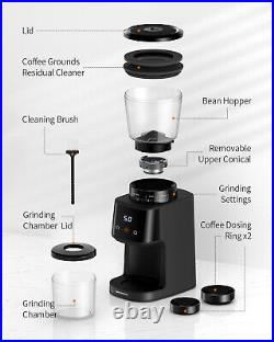 SHARDOR Conical Burr Coffee Grinder with Digital Timer Display, Electric Coffee