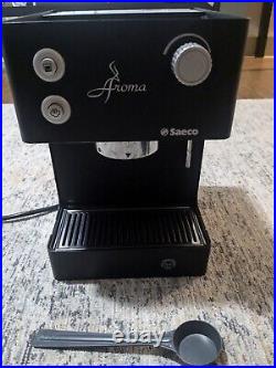 Saeco Aroma Espresso Machine Black Metal Sin-015xn + Saeco Burr Coffee Grinder