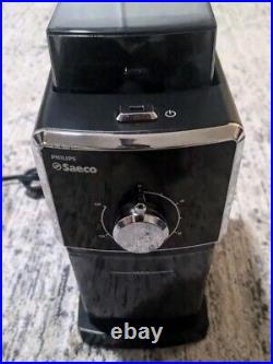 Saeco Aroma Espresso Machine Black Metal Sin-015xn + Saeco Burr Coffee Grinder