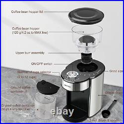 Secura Conical Burr Coffee Grinder Electric Coffee Bean Grinder with 25 Preci