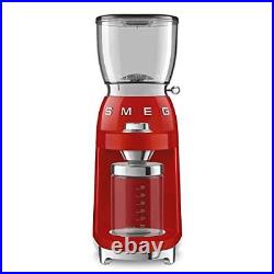 Smeg 50's Retro Style Aesthetic Coffee Grinder, CGF01 (Red) Large