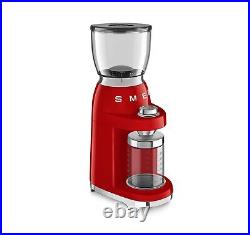 Smeg CGF01RDUS Red 50's Retro Style Coffee Grinder (Open Box)