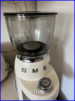 Smeg Retro Style Coffee Grinder Cream Pre-owned