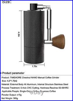 Timemore Chestnut Nano Coffee Grinder! Manual Portable Stainless Steel Burr