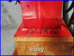 Vintage 1930's Elma Red Cast Iron One Wheel Hand Crank Coffee Grinder /Original