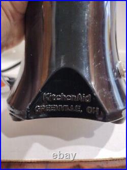 Vintage 1950's style KitchenAid Coffee Mill Grinder KCG200OB1 Black Base Glass