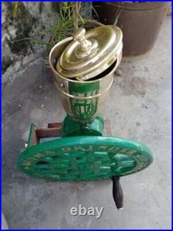 Vintage Aroma Cast-Iron Hand Crank Coffee Grinder PARIS, LONDON, SYDNEY
