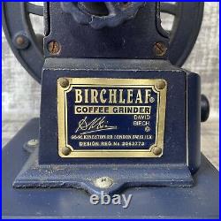 Vintage Birchleaf Coffee Grinder London Cast Iron Design Reg No. 2063773 Retro