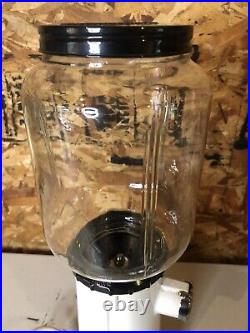 Vintage Kitchenaid Coffee Grinder Mill Glass Top, White/Black Model #KCG200WH