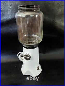 Vintage Kitchenaid Coffee Grinder Mill Glass Top White KCG200WH Working