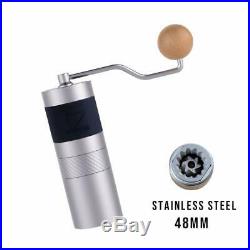 Vintage Portable Stainless Steel Wooden Manual Hand Crank Coffee Bean Spice